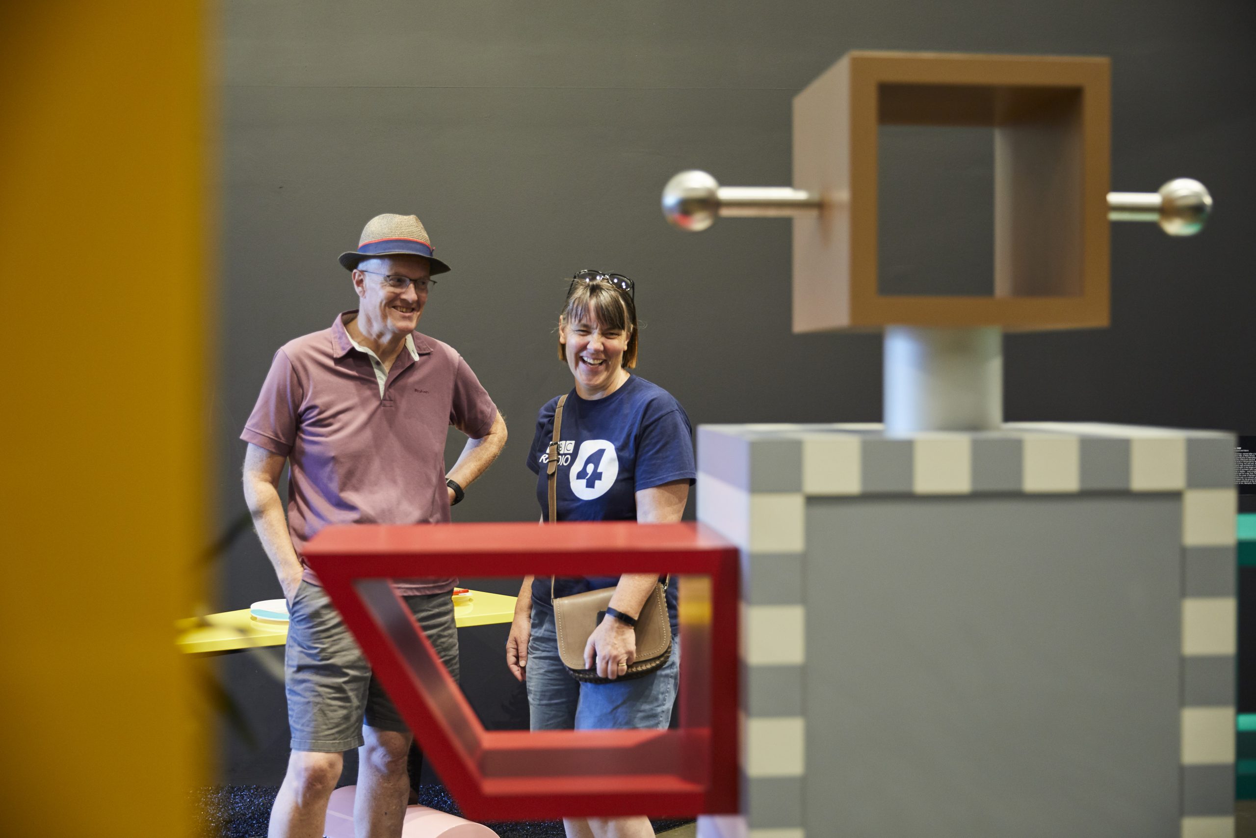 Visitors in the Gallery looking at Memphis exhibition